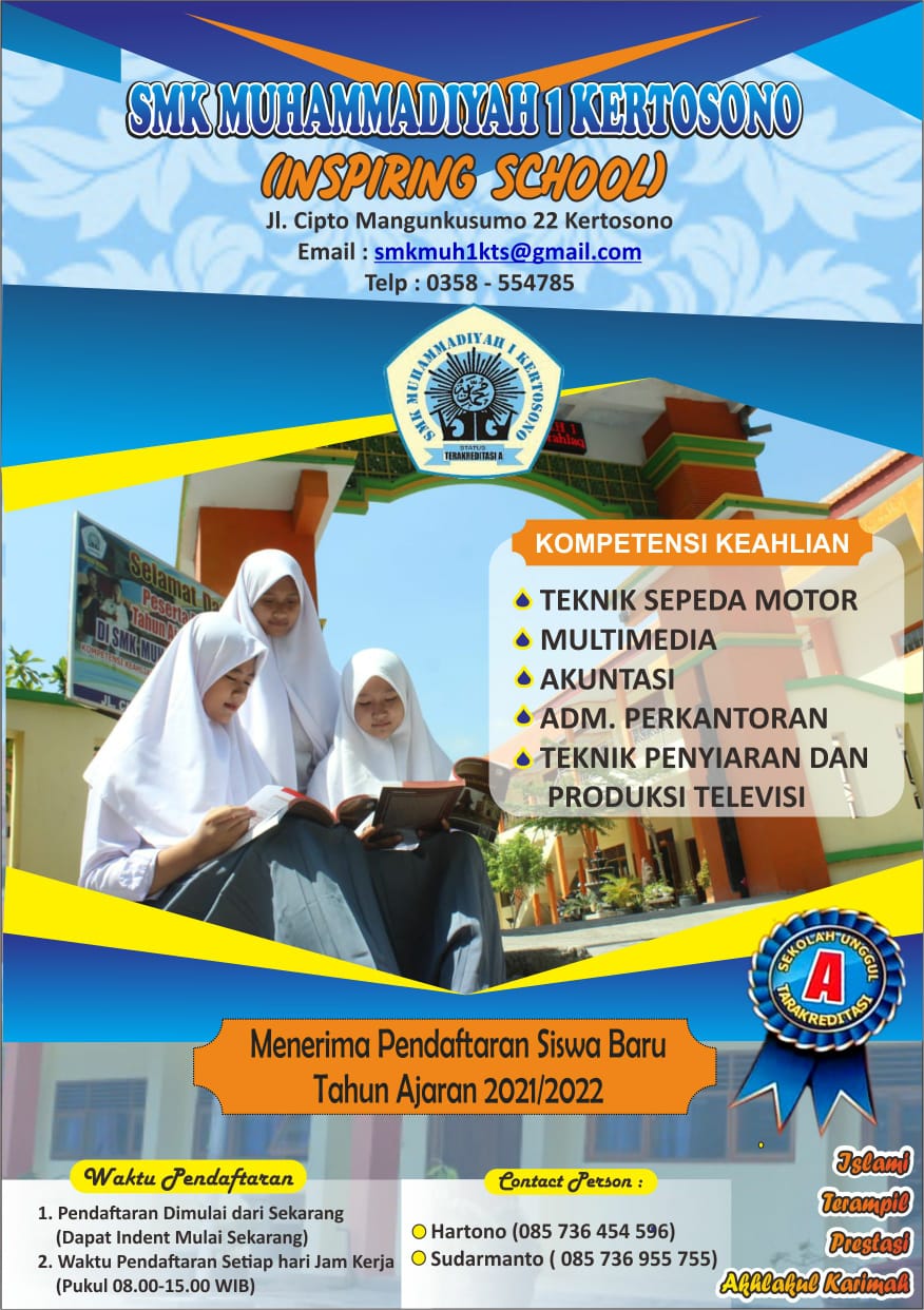 PPDB 2021/2022 SMK Muhammadiyah 1 Kertosono